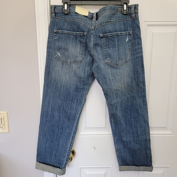 NWT LC Lauren Conrad The Roll Cuff Jeans Medium Wash Mid Rise Denim Size 8 - Picture 4 of 13